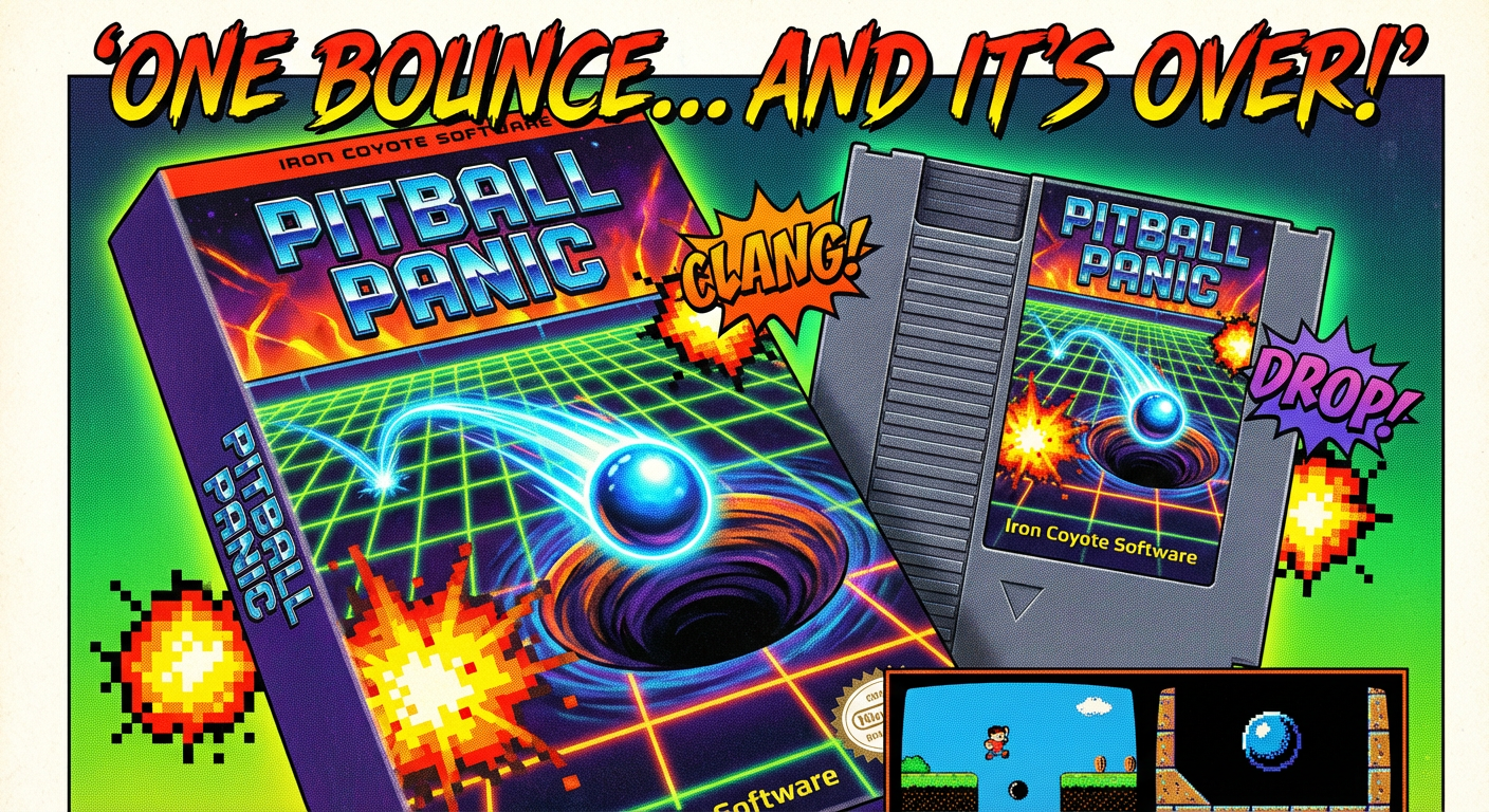 Pitball Panic - NES Game Cartridge