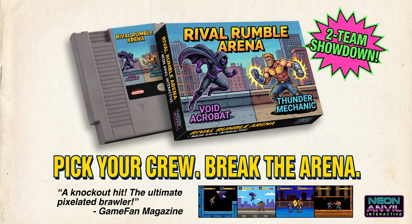 Rival Rumble Arena - NES Cartridge